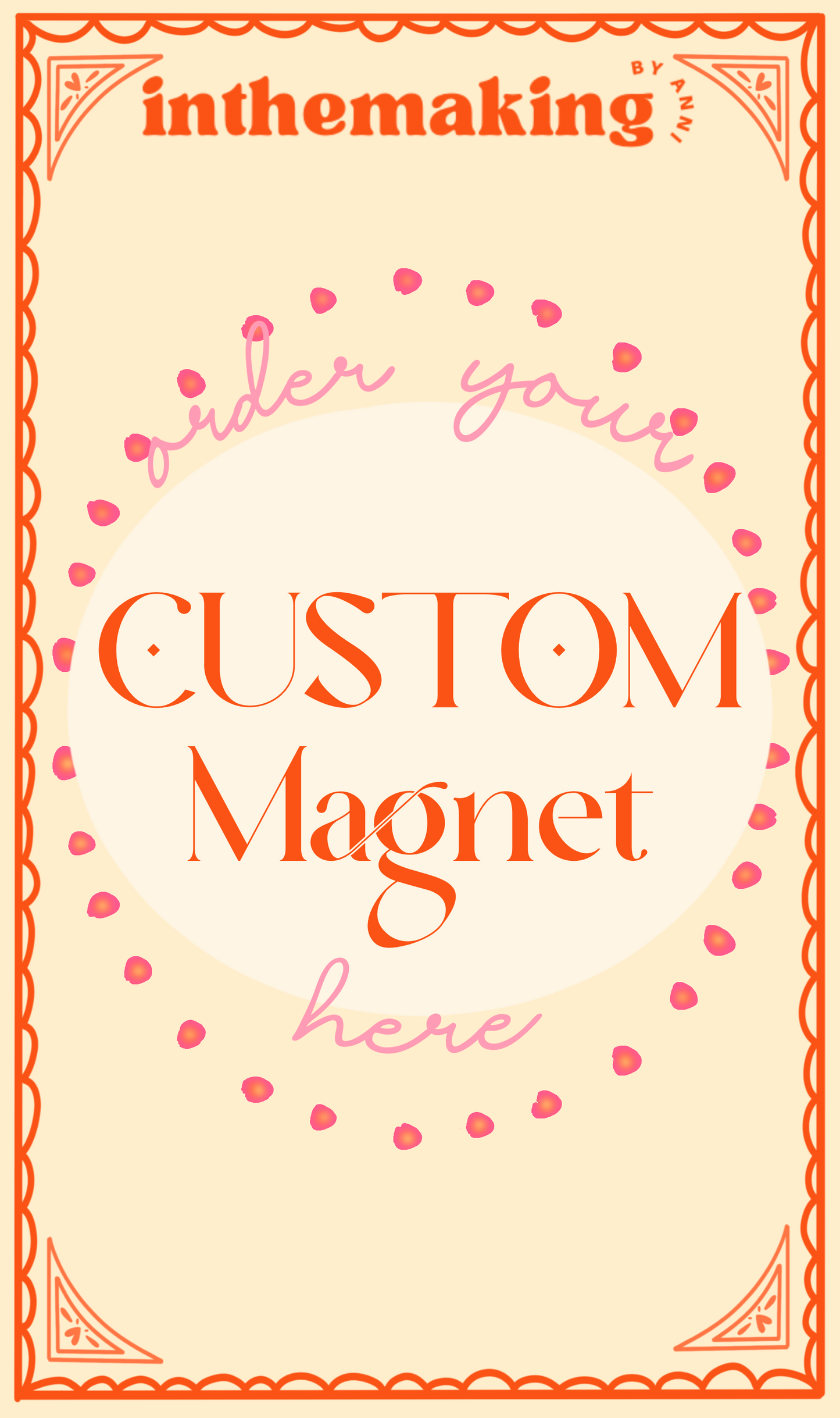 Custom Clay Food or Drink Magnet – Personalized Fridge Magnet Gift, Handmade Kitchen Decor