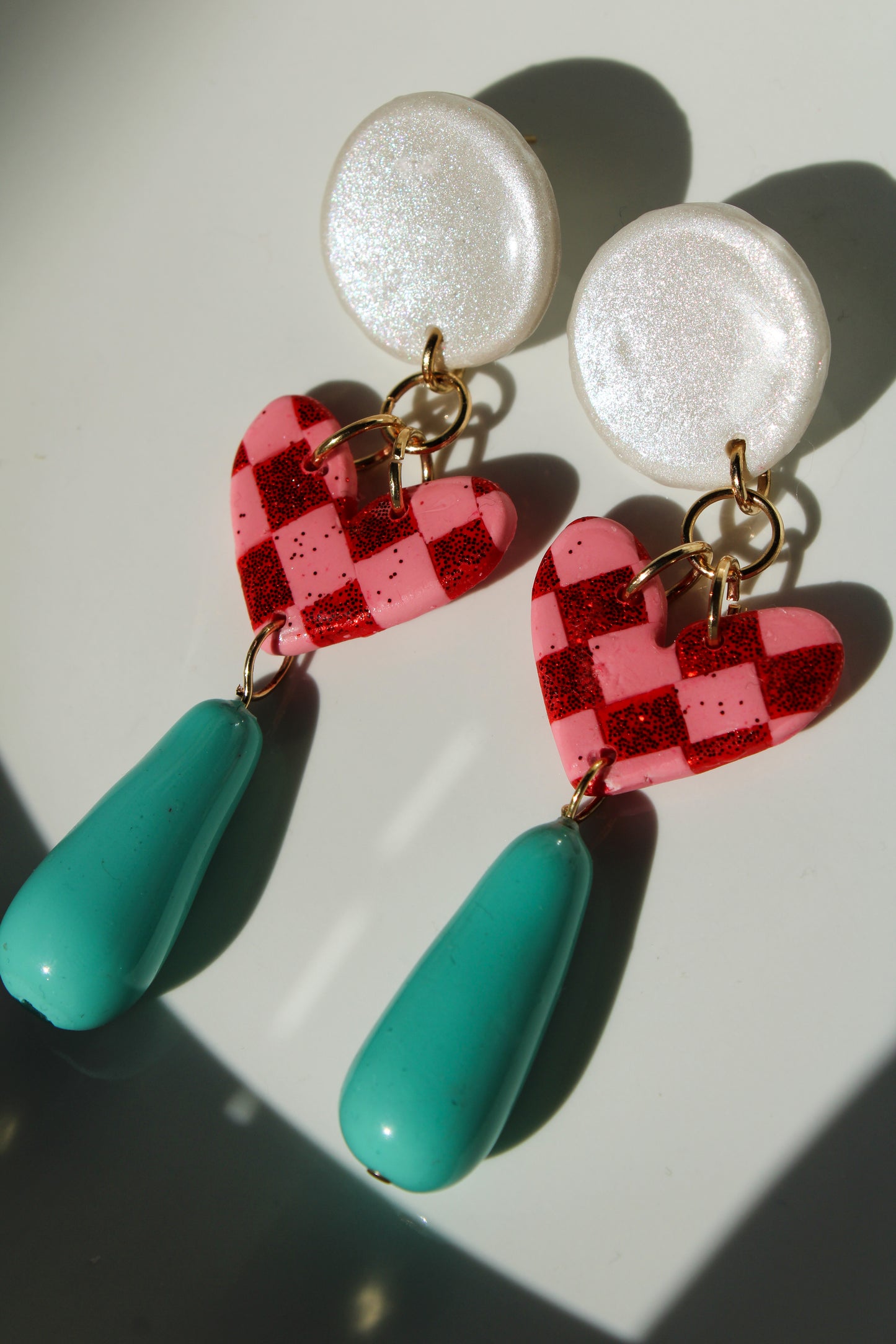 Checkered Charm Earrings